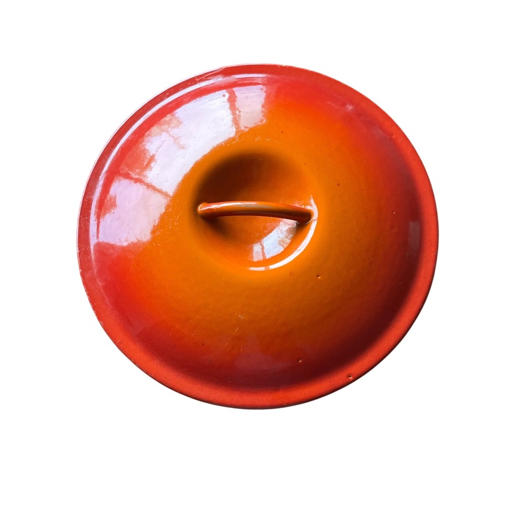 Le Creuset Flame Orange Enameled Cast Iron Lid P20 Made in France 8" Replacement